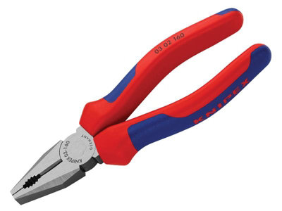 Knipex 03 02 160 SB Combination Pliers Multi-Component Grip 160mm (6.1/4in) KPX0302160