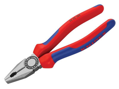 Knipex 03 02 180 SB Combination Pliers Multi-Component Grip 180mm (7in) KPX0302180