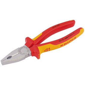 Knipex 03 06 200 SBE Fully Insulated Combination Pliers, 200mm 81212