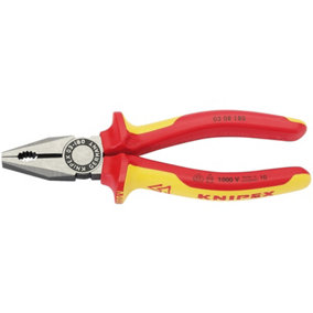 Knipex 03 08 180UKSBE VDE Fully Insulated Combination Pliers, 180mm 31918