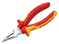 Knipex 08 26 145 SB VDE High Leverage Needle Nose Pliers 145mm KPX0826145