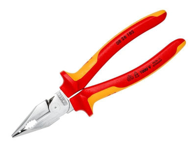 Knipex 08 26 185 SB VDE Needle-Nose Combination Pliers 185mm KPX0826185SB