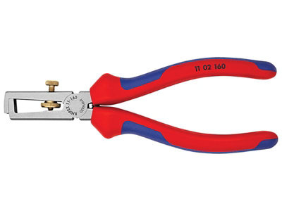 Knipex 11 02 160 SB End Wire Insulation Stripping Pliers Multi-Component Grip 160mm KPX1102160