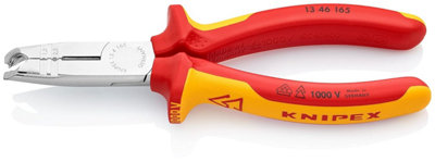Knipex Combination Pliers Chrome-Plated, with Multi-Component Grips 160 mm 03 05 160