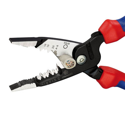 KNIPEX 13 72 200 ME Wire Stripper metric version with multi-component grips black atramentized 200mm 13191