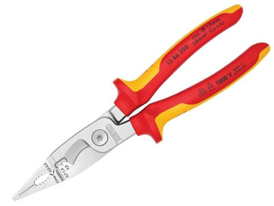 Knipex 13 86 200 SB VDE Multifunctional Installation Pliers 200mm KPX1386200