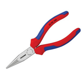 Knipex 25 02 160 SB Snipe Nose Side Cutting Pliers (Radio) Multi-Component Grip 160mm (6.1/4in) KPX2502160