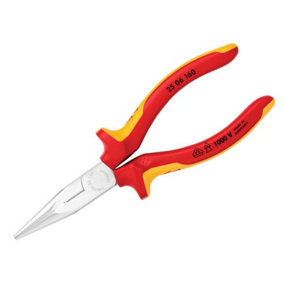 Knipex 25 06 160 SB VDE Snipe Nose Side Cutting Pliers (Radio) 160mm KPX2506160
