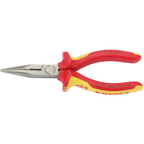 Knipex 25 08 160UKSBE VDE Fully Insulated Long Nose Pliers, 160mm 31944