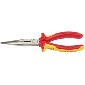 Knipex 26 18 200UKSBE VDE Fully Insulated Long Nose Pliers, 200mm 32012