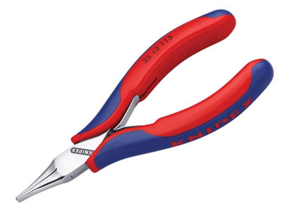 Knipex 35 12 115 SB Electronics Flat Jaw Pliers Multi-Component Grip 115mm KPX3512115