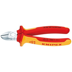 Knipex 70 06 160 SBE Fully Insulated Diagonal Side Cutter, 160mm 81262