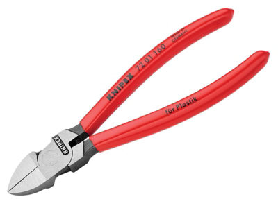 Knipex 72 01 160 SB Diagonal Cutters for Plastics PVC Grip 160mm (6.1/4in) KPX7201160