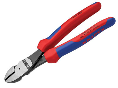 Knipex 74 02 200 SB High Leverage Diagonal Cutters Multi-Component Grip 200mm (8in) KPX7402200