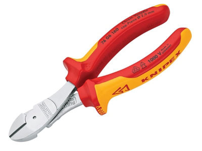 Knipex 74 06 160 SB VDE High Leverage Diagonal Cutter 160mm KPX7406160
