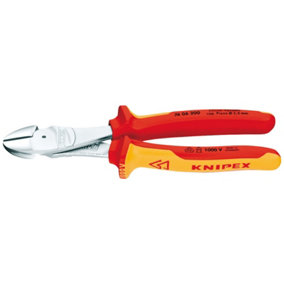 Knipex 74 06 200 Fully Insulated High Leverage Diagonal Side Cutter, 200mm 12301