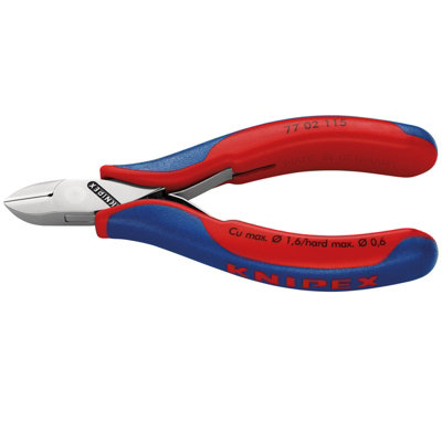 KNIPEX 77 02 115 Electronics Diagonal Cutter with box joint with multi-component grips, 115mm 27721