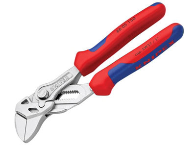 Knipex 86 05 150 SB Pliers Wrench Multi-Component Grip 150mm - 27mm Capacity KPX8605150