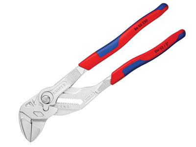 Knipex 86 05 250 SB Pliers Wrench Multi-Component Grip 250mm - 52mm Capacity KPX8605250