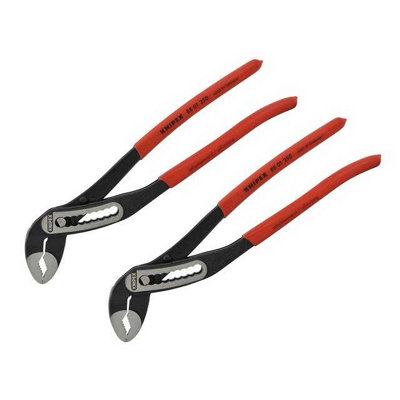 Knipex 8801250 Alligator Waterpump Pliers PVC Grip 50mm Capacity 250mm Twin Pack