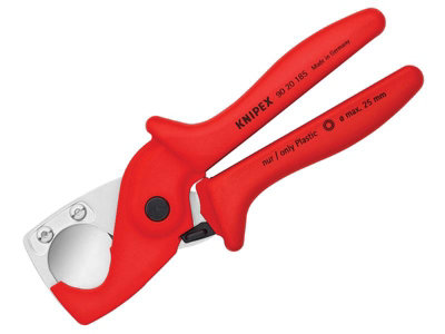 Knipex 90 20 185 SB Plastic Conduit Pipe / Hose Cutter 25mm Diameter KPX9020185