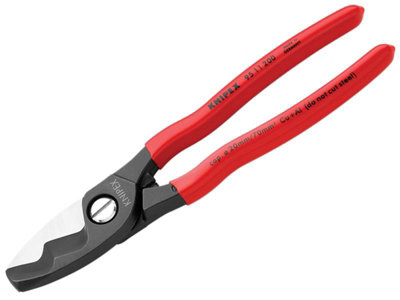 Knipex 95 11 200 SB Cable Shears Twin Cutting Edge PVC Grip 200mm (8in) KPX9511200