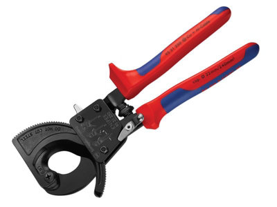 Knipex 95 31 250 Cable Shears Ratchet Action Multi-Component Grip 250mm (10in) KPX9531250
