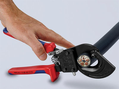 Knipex 95 31 250 Cable Shears Ratchet Action Multi-Component Grip 250mm ...