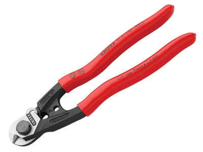 Knipex 95 61 190 SB Wire Rope/Bowden Cable Cutters PVC Grip 190mm (7.1/2in) KPX9561190