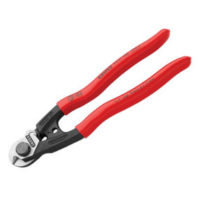 Knipex 95 61 190 SB Wire Rope/Bowden Cable Cutters PVC Grip 190mm (7.1/2in) KPX9561190