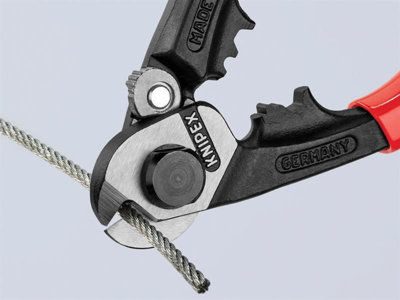 Knipex 95 61 190 SB Wire Rope/Bowden Cable Cutters PVC Grip 190mm (7.1 ...