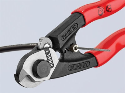 Knipex 95 61 190 SB Wire Rope/Bowden Cable Cutters PVC Grip 190mm (7.1 ...