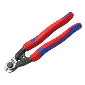 Knipex 95 62 190 SB Wire Rope/Bowden Cable Cutters Multi-Component Grip 190mm (7.1/2in) KPX9562190