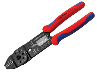 Knipex 97 21 215 SB Crimping Pliers for Insulated Terminals & Plug Connectors KPX9721215