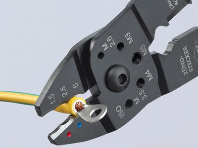 Knipex 97 21 215 SB Crimping Pliers for Insulated Terminals & Plug