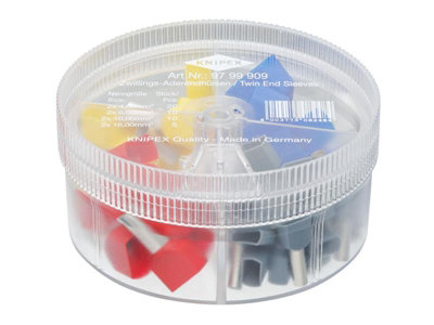 Knipex 97 99 909 Insulated Twin Wire Ferrules Assortment Box 45 Piece ...