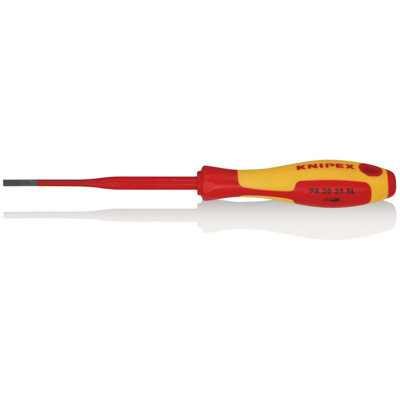 KNIPEX 98 20 35 SL VDE Insulated Slotted Screwdriver, 3.5 x 100mm - Slim 72380