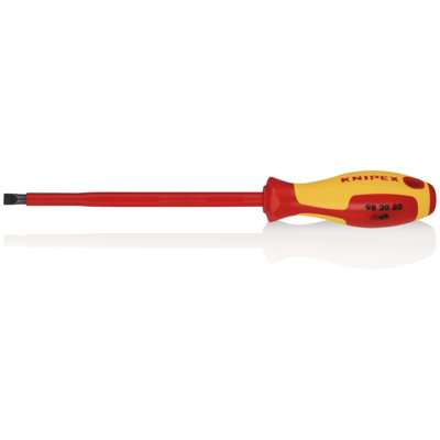 KNIPEX 98 20 80 VDE Insulated Slotted Screwdriver, 8.0 x 175mm 18797