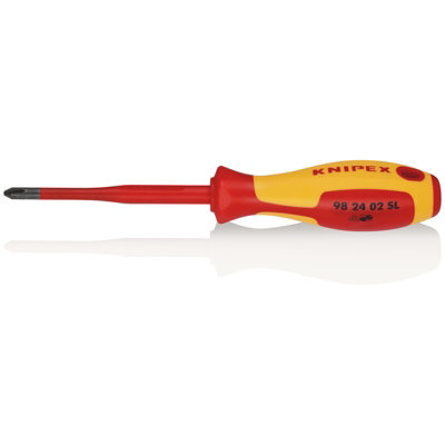 KNIPEX 98 24 02 SL VDE Insulated Phillips Screwdriver PH2 x 100mm - Slim 72453