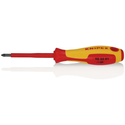 KNIPEX 98 25 01 VDE Insulated Pozidriv Screwdriver, PZ1 x 80mm 57556