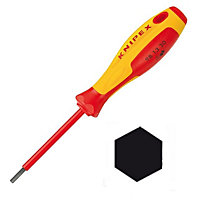 Knipex 981330 98 13 30 VDE Hexagon Screwdriver For Socket Screws 3.0mm