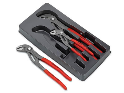 Knipex 3-Piece Cobra Water Pump Pliers Set – 7", 10", 12" On Hangtab (00 20 06 US1)