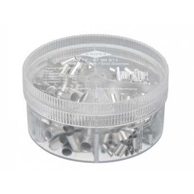 Knipex Non-insulated Wire Ferrules ortment Box, 350 Piece Multi Colour ...