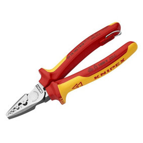 Knipex - VDE Crimping Pliers with Tether Point 180mm
