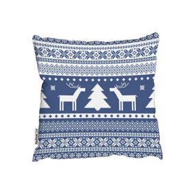 Knitted ornamental pattern (cushion) / 60cm x 60cm