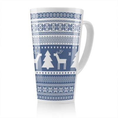 Knitted Ornamental Pattern Dining Latte Mug, Stunning Designer mug fit ...