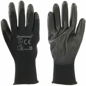 Knitted & Polycoated Mechanics Gloves - Extra Large - Open Backed Gloves