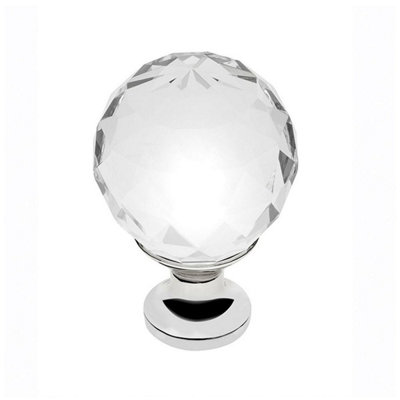 Knob Crystal Palace  - 30mm, chrome + CRYSTAL