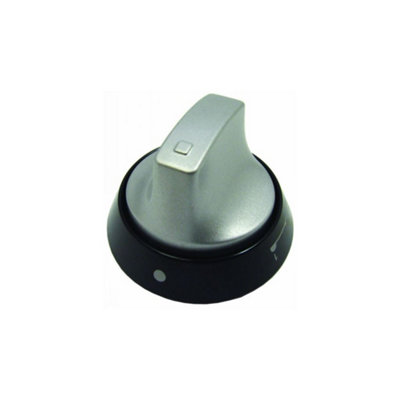 Knob Single Black Aluminium for Hotpoint Cookers and Ovens DIY at B&Q