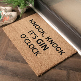 Knock Knock It's O'Clock Doormat